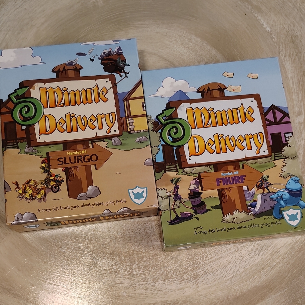 5 Minute Hamlet Delivery Board Game - Fantasy Parcel Racing 1&2